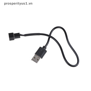 [Prosperityus1] Cáp chuyển đổi đầu nối USB 2.0 A Male sang 3 chân / 4 chân cho quạt PC máy tính 5V [VN]