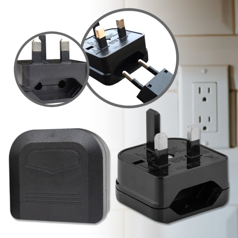 WU Gói 2 Bộ chuyển đổi phích cắm EU sang Vương quốc Anh Eu 2Pin sang Vương quốc Anh Bộ chuyển đổi ổ 
