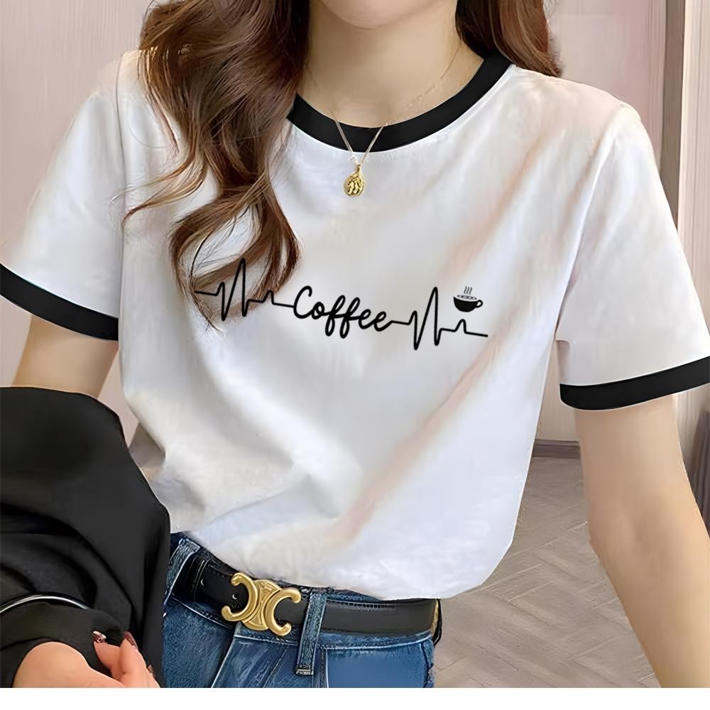 Cà Phê In Áo Thun Nữ Nhật Bản Truyện Tranh anime Tee Nữ Truyện Tranh Ngộ nghĩnh anime Quần Áo