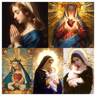  Tranh kim cương Virgin Mary 5d Full Diamond Phòng khách DánDiamond Cross Stitch Phòng ngủ Phòng ăn Thêu kim cương Trang trí nhà cửa 30x40cm / 40x50cm / 50x60cm
