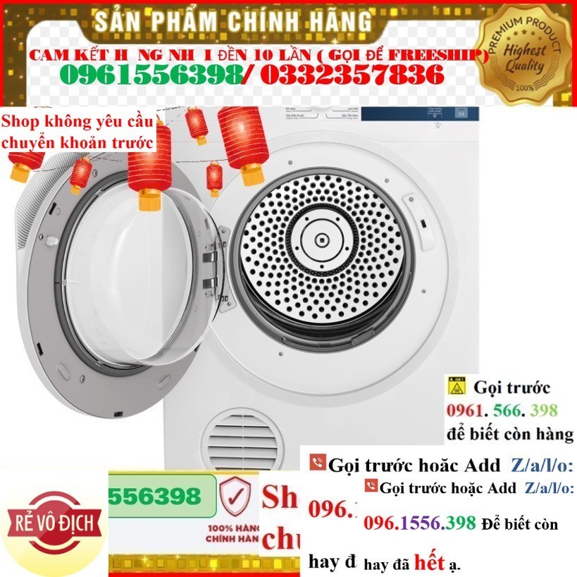 cam kết chính hãng  EDV854J3WB - Máy Sấy Thông Hơi Electrolux 8.5kg EDV854J3WB . -bona prezo