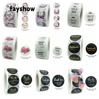 Cuộn 500 Miếng Dán Hình Tròn In Chữ Thank You Dùng Để Gói Quà