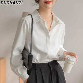 Duohanzi Áo sơ mi voan dài tay chính thức dành cho nữ áo sơ mi đi lại dành cho nữ