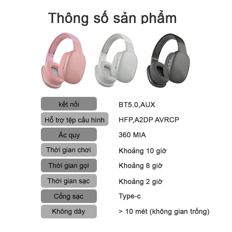 -CLUBLU- Tai Nghe Bluetooth Chụp Tai Gaming HIFI PG02 TWS Không Dây Âm Bass Hai Tai Stereo Có Mic | BigBuy360 - bigbuy360.vn