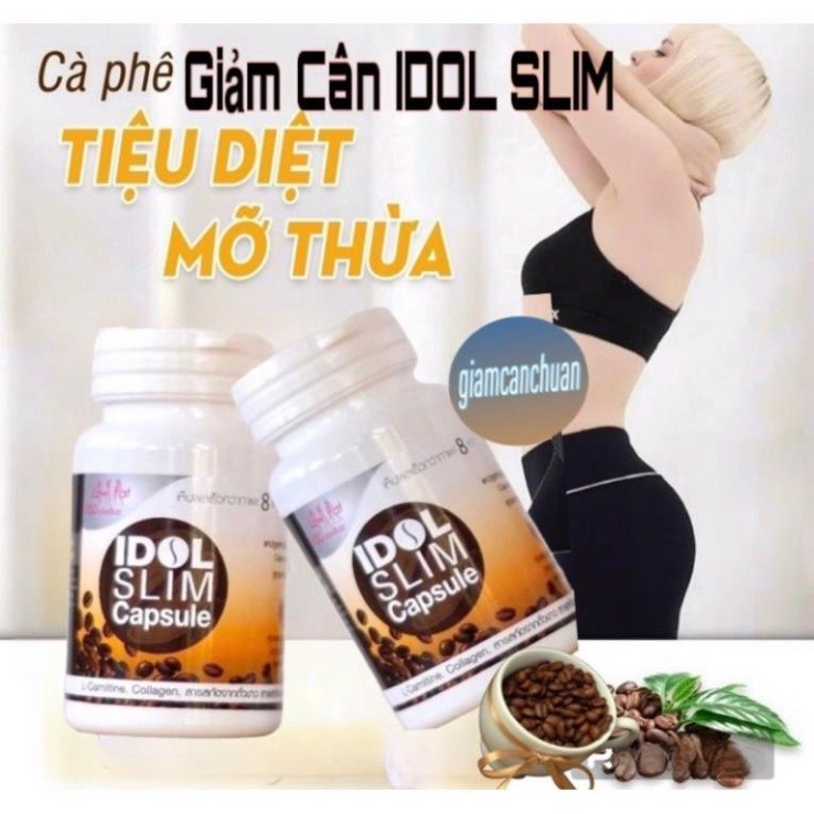 Giảm Cân Coffee Idol Slim Capsule Dạng Viên Siêu Mạnh Chuẩn Thái Lan Hộp 15 viên