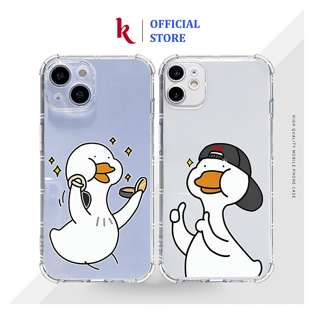 Ốp lưng iphone đôi Vịt Trang Điểm case 16 15 pro max 15plus 14 13 12 promax 11 mini 6 6s 7 8 plus x xr xs Se
