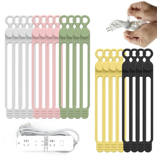 Dây buộc cáp silicon - Dành cho cáp sạc tai nghe - Dây buộc cáp có thể tái sử dụng - Trình quản lý cáp - Dây buộc cáp máy tính - Dây sắp xếp dây - Cuộn dây dữ liệu