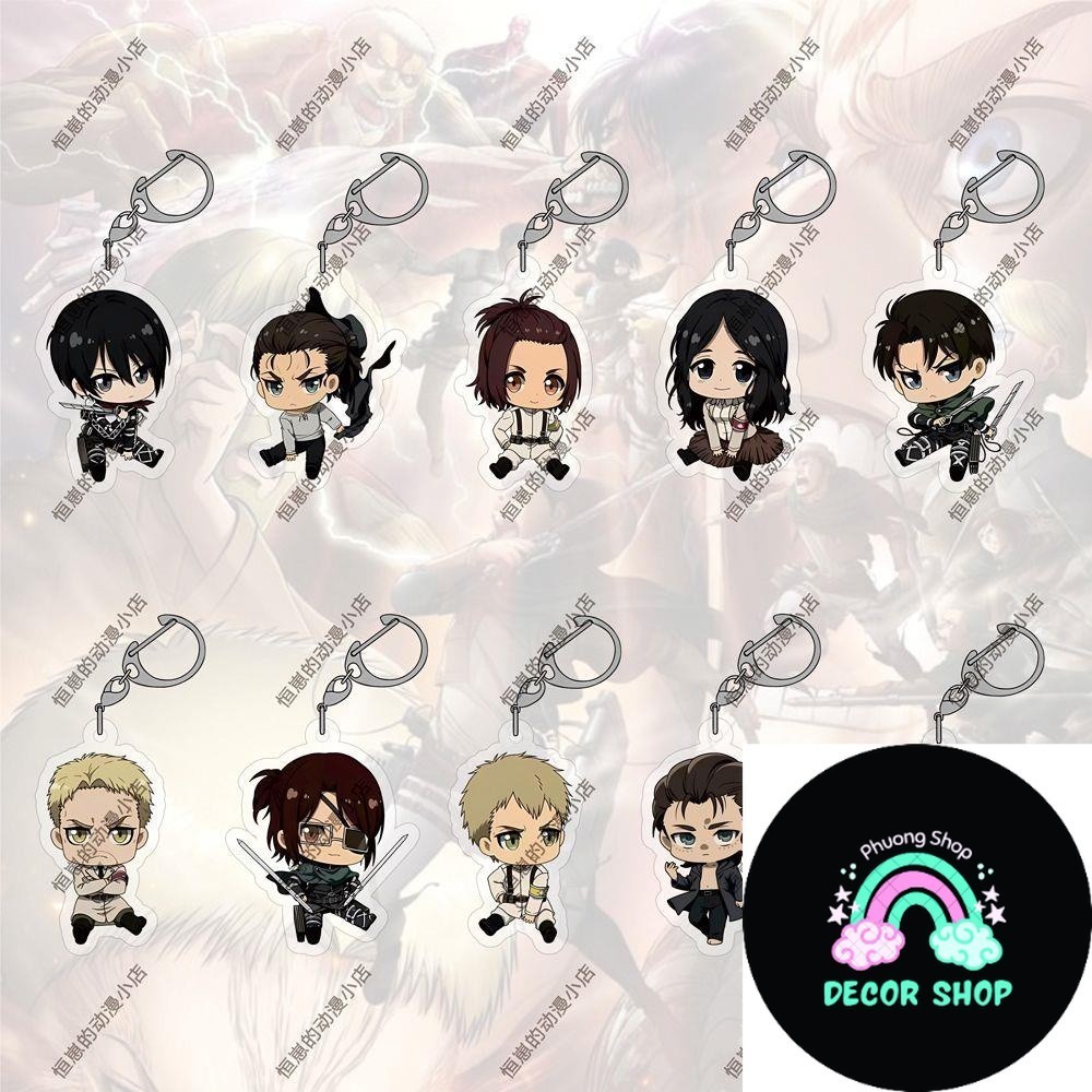 Móc Khóa Acrylic Hình Attack on Titan Eren Jaeger Carla Mikasa Ackerman Attack on Titan Eren Jaeger 