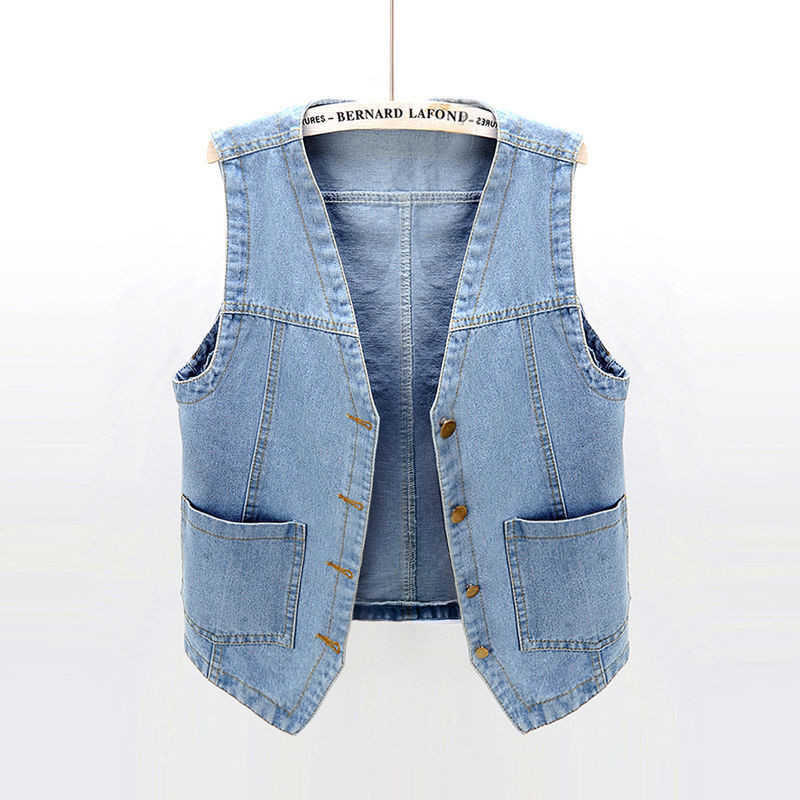 Áo Vest Nữ Xuân Hè Phù Hợp Với Quần Jean Ngắn Rời Phong Cách Hàn Quốc Bạn Trai Không Tay Áo Khoác Ngoài Trời Sinh Viên Thời Trang