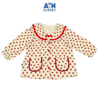 Áo khoác bé gái họa tiết Cây Trái Tim Đỏ thô nhung. - AICDBGEVTTIM - AIN Closet