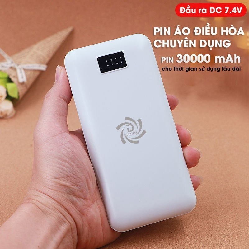 Pin áo điều hoà 12V Cho Áo Quạt Điều Hòa Nhật Bản dùng được 12h có cổng USB