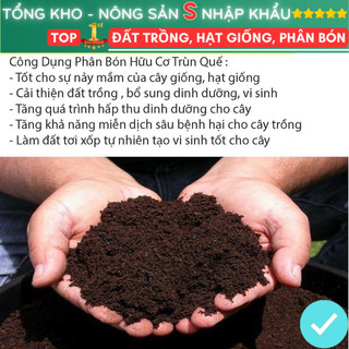1Kg Phân bón trùn quế hữu cơ nguyên chất dinh dưỡng tốt cho đất