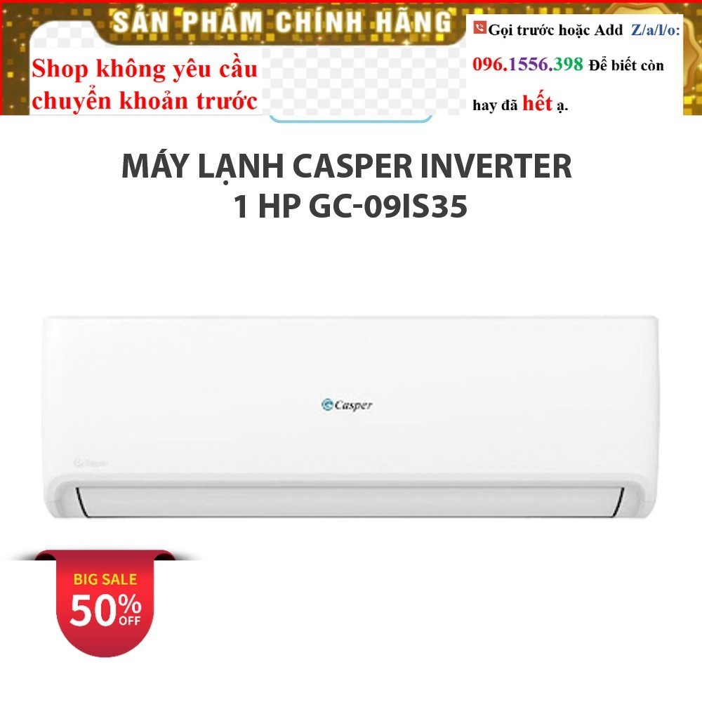 <Rẻ> Điều Hòa Casper Inverter 1 HP GC-09IS35 - Bảo hành 36 tháng