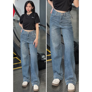 Quần jean ống suông viền gấu Spring QuanJean952/P0K18