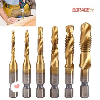 Borag Tap Drill Bit Dụng cụ cầm tay Máy vít HSS Vít Thread Bit Shank Tap Drill Bits