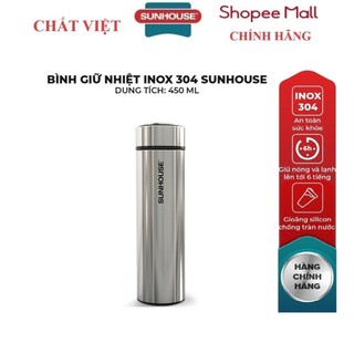 Bình giữ nhiệt inox 304 sunhouse 450ml ks-tu450i