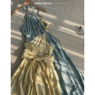 Đầm maxi dài yếm hở lưng 4078.