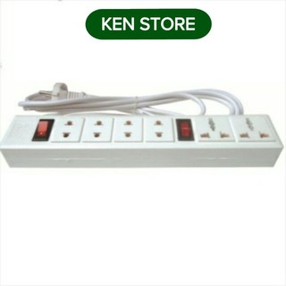 Ổ cắm điện 6 lỗ nhựa ABS Nhật Quang dây 3M/5M KEN STORE