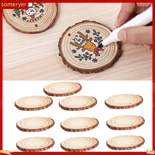 Thai| 10 Cái / bộ Lát Gỗ Nhẹ Tròn Cứng Chưa Hoàn Thành Gỗ Chip Thông Cho Gia Đình