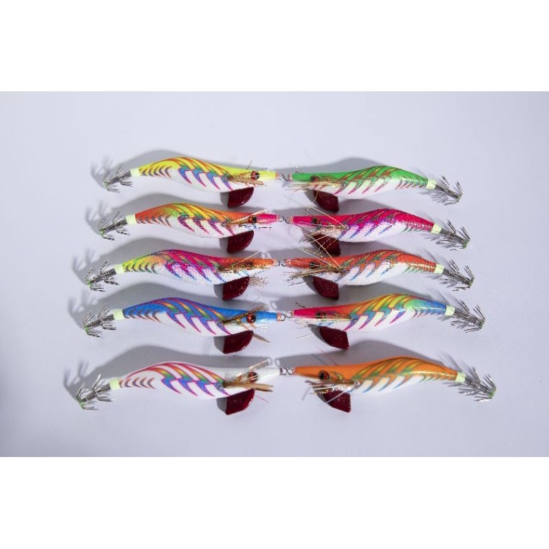 SQUIDVN, Mồi câu mực, tôm câu mực, tôm dạ quang, tôm phát sáng, rường câu mực, tôm câu mực lá, mồi c