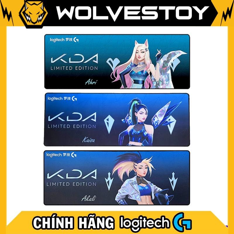 Bàn di chuột chính hãng Logitech Liên Minh Huyền Thoại KDA All out Ahri, Akali, Kaisa Mouse Pad 80x3