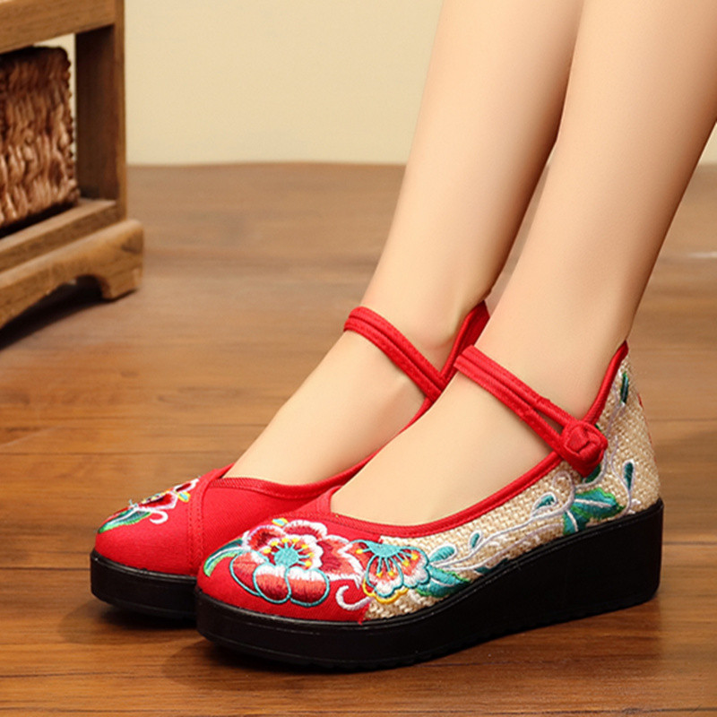 [9388 người khen ngợi] Giày thêu phong cách Trung Quốc, giày Hán phục đế dày, Giày Vải Bắc Kinh cũ, giày vải phong cách dân tộc, giày khiêu vũ, Giày nữ phong cách cổ