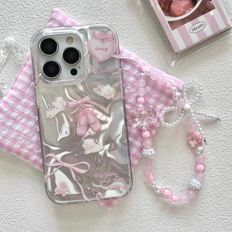 Bowknot Ballet Angel Lamb Case cho Realme Note 60 60X 50 C55 C75 C63 C61 C15 C12 C25 12 13 Pro C21 C