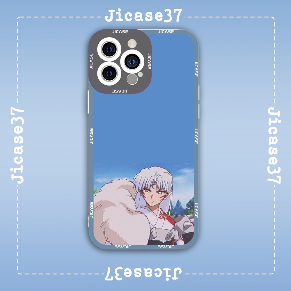 Ốp lưng iPhone Cạnh Vuông Samsung Xiaomi Oppo Chủ đề anime Inuyasha Khuyển dọa xoa