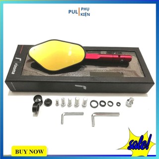 Gương xe máy mini thời trang Rizoma Elisse màu cán đỏ tặng chế xoay 360 cho xe Wave AB Airblade SH SH Mode