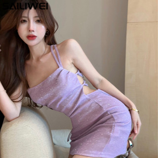 SAILIWEI Chic váy nữ Đầm Body Cho thời váy hàn quốc Korean Minimalist Thể thao WLQ24200MX 5Z240202