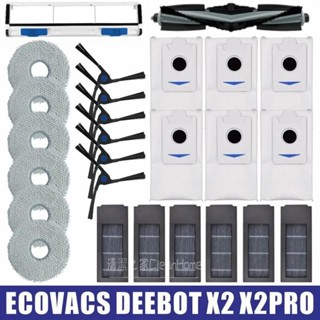Ecovacs Deebot X2 Omni X2 Pro Robot Hút Bụi Phụ Kiện Bàn Chải Chính Bàn Chải Bên Hepa FIlter Lau Vải Túi Bụi Chính Bàn Chải Bao Phụ Kiện Dự Phòng