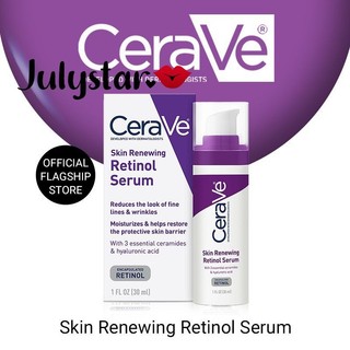 CeraVe Skin Renewing Retinol Serum Làm mờ nếp nhăn Trị nám và loại bỏ vết thâm Chăm sóc da Serum 30ml ღ Pink Girl Bling Makeup Look