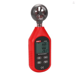 Uni-t ut363 cầm tay mini kỹ thuật số đo tốc độ gió đo nhiệt độ màn hình lcd tốc độ lưu lượng không khí cấp gió 0 ~ 12