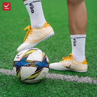 Giày đá bóng Wika Doso mẫu mới cao cấp chính hãng da nhăn PU chống thấm nước khâu đế đinh TF dày bám sân nam nữ đẹp bền