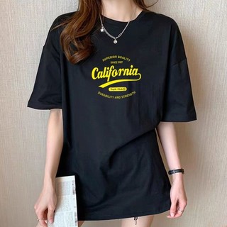 Áo thun ngắn tay dài vừa phải thời trang nữ 100% vải Cotton dáng rộng phiên bản lớn Áo thun hợp thời trang cho bé gái
