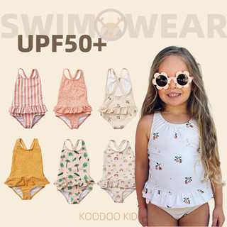 Bộ Đồ Bơi Một Mảnh Chống Tia UV Họa Tiết Kẻ Sọc Dành Cho Bé Gái 1-9Y UPF50 +