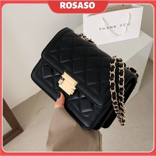 Túi xách nữ đeo chéo da pu form cứng đẹp giá rẻ dây xích rosaso tx81