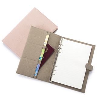 Da thật đơn giản a5 rời sổ tay da mềm tạp chí sách dây kéo túi notebook