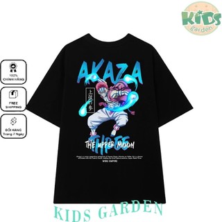 Áo Thun Form Rộng Thượng Huyền Tam  AKAZA _ Anime KIMETSU NO YAIBA - Áo Phông Unisex