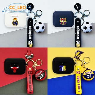 For Marshall MOTIF II ANC Case Silicone Soft Case Cartoon Basketball Soccer Keychain Pendant Marshall MOTIF II ANC Shockproof Case Protective Cover