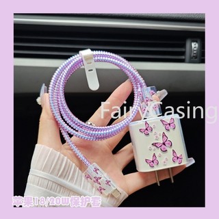 Ốp Sạc 3D Đa Phong Cách Cho Apple 18W 20W Sạc Adapter Bao Tay Vỏ Cáp Cuộn Bộ Bọc Cho Phụ Kiện IPhone