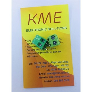 Cầu đấu 2p kf128-5.08-2p 5.08mm xanh thẳng