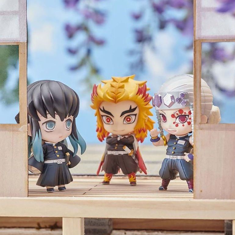 Demon Slayer Q-version Bức tượng Tanjiro / Giyuu / Kyoujurou PVC thu nhỏ