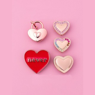 Charm Dép, Jibbitz Crocs Kim Loại, Đính Đá Sang Xịn Hình Trái Tim - TM63