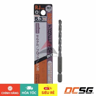 Mũi khoan tường, gạch chân lục giác 5.3x100mm Unika RJ5.3x100 | DCSG