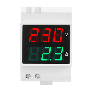D52-2042 din rail vôn kế ampe kế ac80-300v 0-99.9a kỹ thuật số ac vôn kế điện áp đồng hồ đo dòng điện màn hình led đồng hồ đo điện
