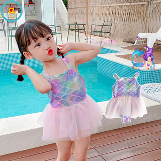 Đồ bơi bé gái Quần áo trẻ em cho bé gái 1-6 tuổi Đồ bơi một mảnh Nàng tiên cá Cầu vồng Đồ bơi