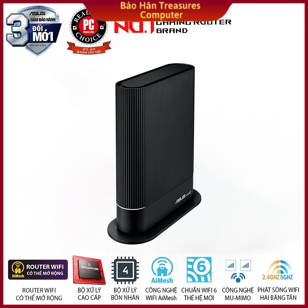 Thiết bị phát WiFi 6 Dual Band (802.11ax) RT-AX59U AX4200/ 574+3603 Mbps (Router WiFi có thể mở rộng