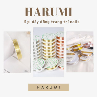 Sợi dây đồng trang trí móng dành cho nail, phụ kiện nail, dây đồng trang trí nail, cuộn dây kẽm nhiều màu - harumi