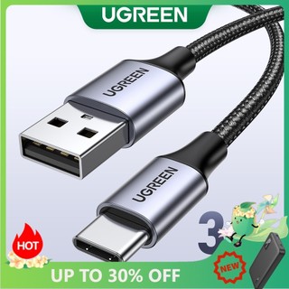 Cáp sạc nhanh UGREEN 3A 18w Type-C USB-C nylon bện thích hợp cho Redmi Xiaomi 13 12 Pro Samsung galaxy s22 one plus